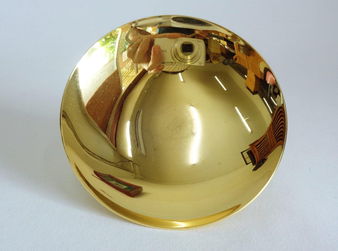 Japanese Sakazuki Sake Cup 24K Gold Plated Vintage Commemorative