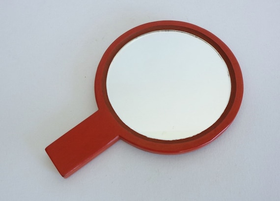 Japanese Hand Mirror, Kamakura Bori Art Craft Hand Carved