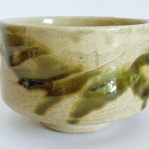 Matcha Chawan Japanese Oribe Art pottery gorgeous chawan Handcrafted massive bowl 500 ml Matcha tea bowl signed by Artist #JI8