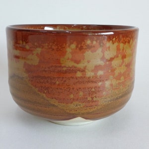 Handcrafted Chawan, Tenmoku Chawan tea bowl , Japanese Art pottery Tenmoku Iron glazed Matcha tea bowl Chawan , Mark Signed on bottom #A3831