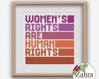 Feminist Cross Stitch Pattern - Women's Rights - Subversive Embroidery (PDF Download)