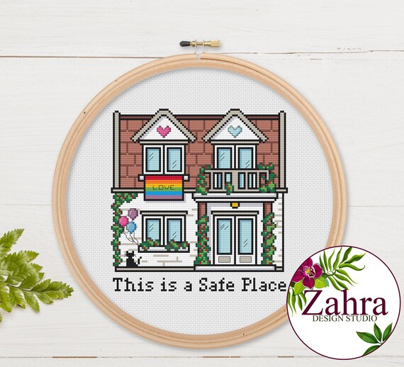 LGBTQ Cross Stitch Pattern: This is a Safe Place (PDF Download)