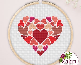 Valentine Stitch Pattern: Love Heart (PDF Download) - Etsy