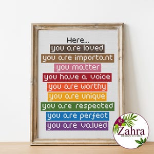 You Are Loved - Rainbow Embroidery (PDF Download)