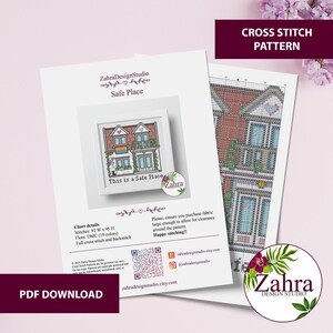 Modern cross stitch pattern for pride month