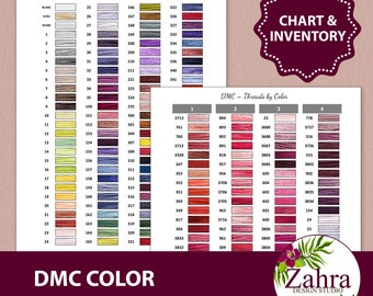 DMC Color Chart & Inventory Tracker (PDF/Excel Download)