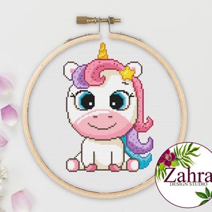 Unicorn Cross Stitch Pattern! Cute Cross Stitch Pattern. PDF Instant Download. Perfect for Kids Room