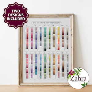 DMC Color Chart Cross Stitch Pattern. (PDF Download)