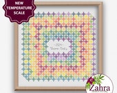 Mini Stars Temperature Cross Stitch Pattern! Temperature