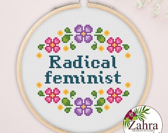 Feminist Cross Stitch Pattern - Women's Rights - Subversive Embroidery (PDF Download)