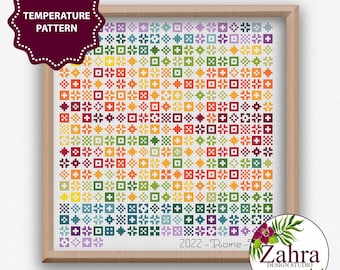 Temperature Cross Stitch Pattern. Mini Motifs (PDF Download))