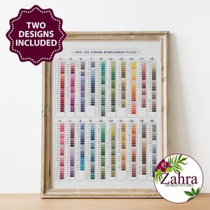 DMC Color Chart Cross Stitch Pattern - Sampler Embroidery Design (PDF Download)