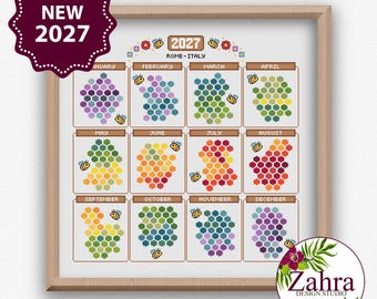 Sweet Year Temperature Cross Stitch Pattern, PDF Download