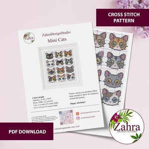 Cat cross stitch pattern