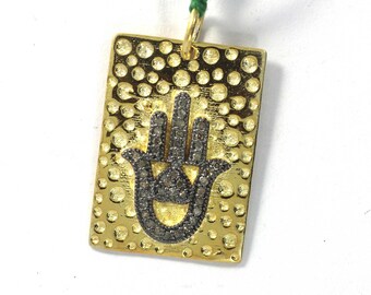 Pendentif Victorien En Or 18k Avec Perle, Diamant Et Pierre - Circa 1890