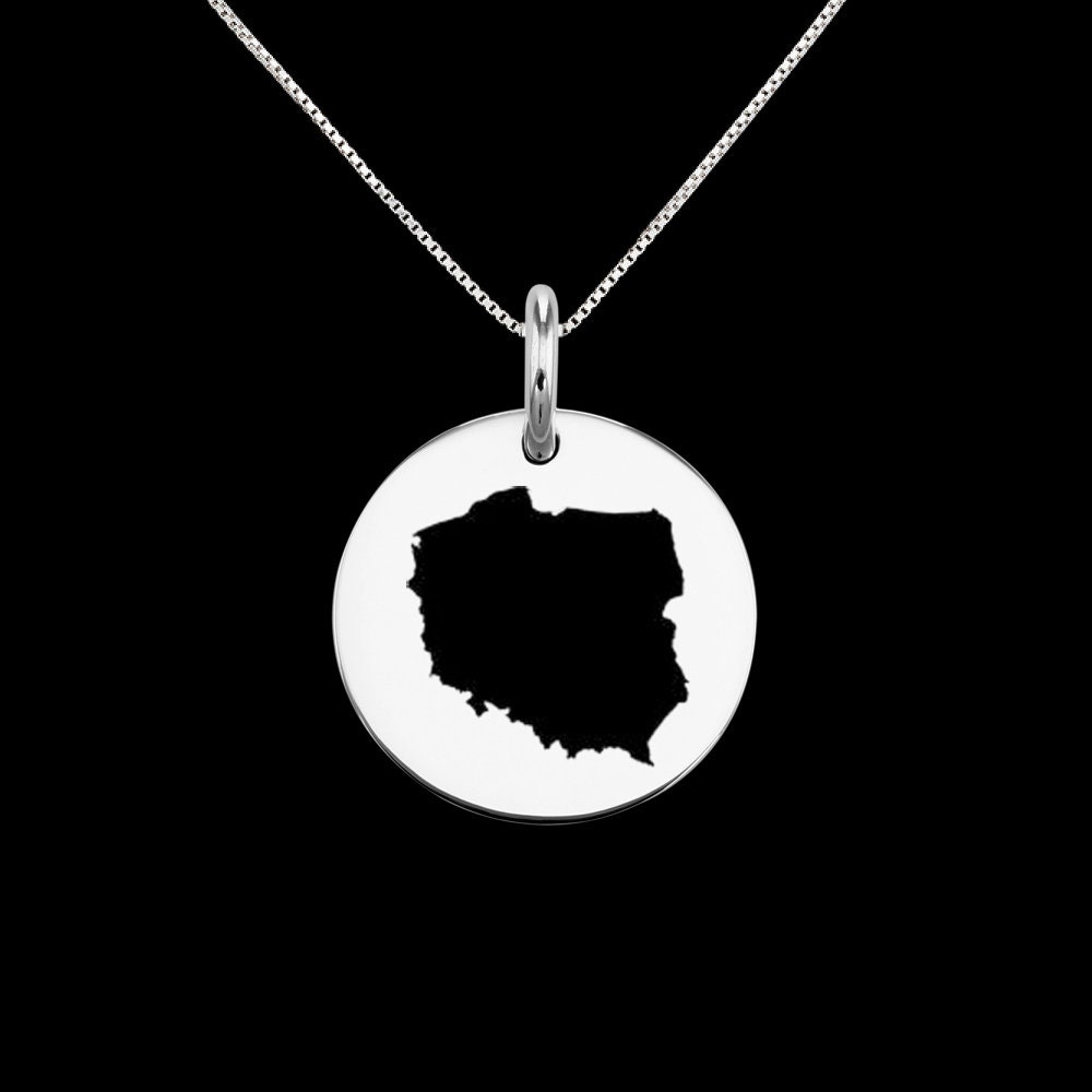 Polen Karte Anhänger .925 Sterling Silber Anhänger Echter | Etsy