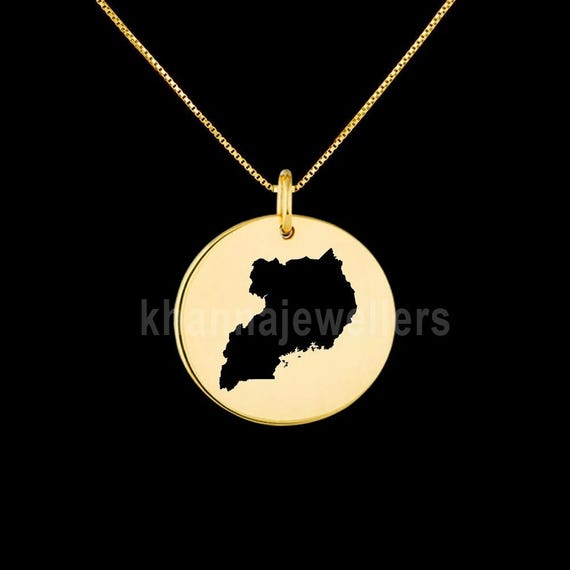 Uganda Map Pendant .925 Sterling Silver Pendant, Genuine handmade  Pendant.tariff free delivery guarantee
