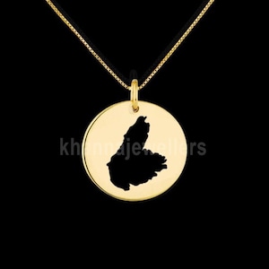 Kap-Breton-Insel Karte Anhänger .925 Sterling Silber Anhänger, echte handgemachte Anhänger.