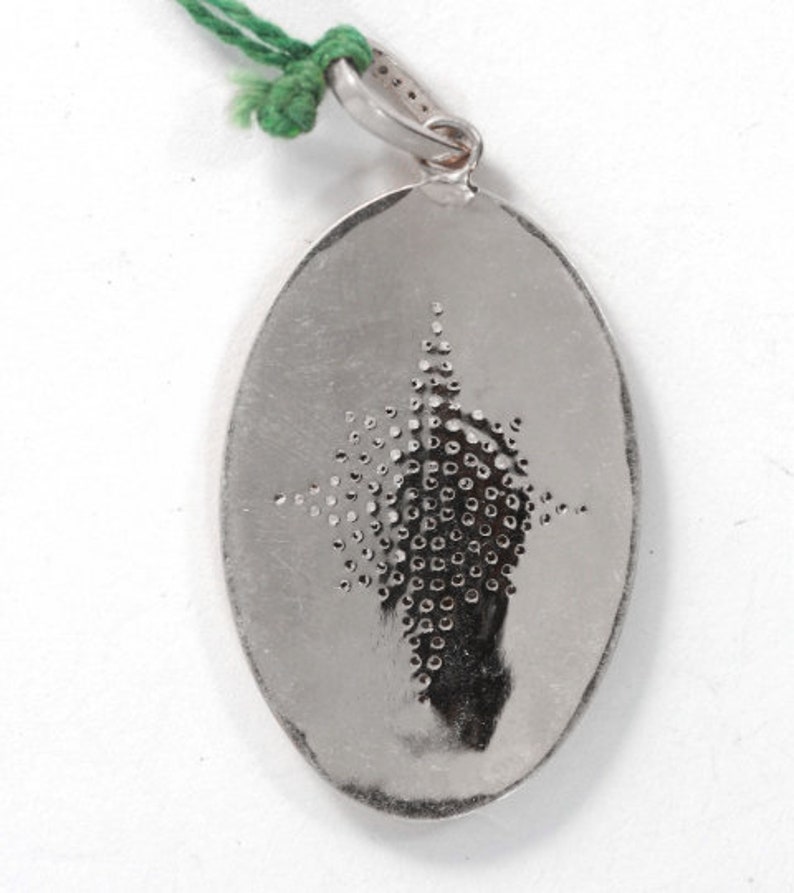 Star Shape Diamond Pendant .925 Oxidized Sterling Silver Diamond Pendant Diamond Pendant.