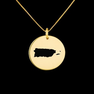 Puerto-Rico Map Pendant .925 Sterling Silver Pendant, Genuine handmade  Pendant.