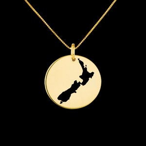 Neuseeland Karte Anhänger .925 Sterling Silber Anhänger, echte handgemachte Anhänger.