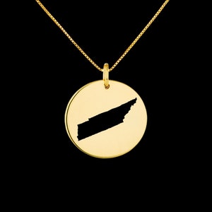 Tennessee Map Pendant .925 Sterling Silver Pendant, Genuine handmade  Pendant.tariff free delivery guarantee