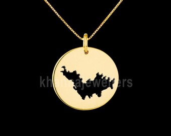 Saint Barthélemy Map Pendant .925 Sterling Silver Pendant, Genuine handmade  Pendant.tariff free delivery guarantee