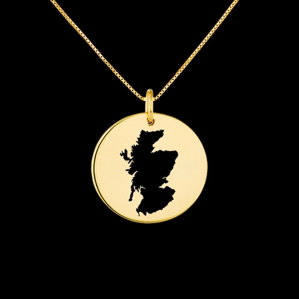 Scotland Map Pendant .925 Sterling Silver Pendant, Genuine handmade  Pendant.