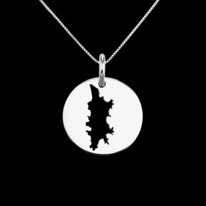 Phuket Map Pendant .925 Sterling Silver Pendant, Genuine handmade  Pendant.
