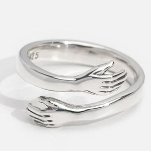 92.5 Hug Silver Ring. 92.5 Silver Ring. Genuine handmade Silver Ring.tariff free delivery guarantee