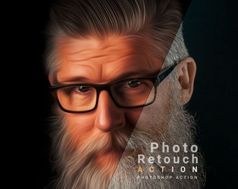 Photo Retouch Photoshop Action | Oil Painting Photo Effect & Painterly Action