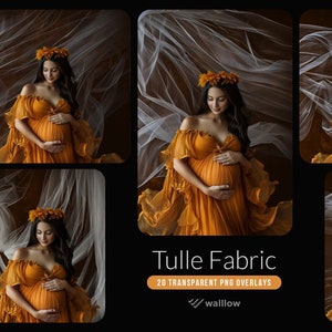 Tulle Veil Transparent PNG Photoshop overlays Digital Flying Tulle Veil Overlays Tulle Overlays Maternity Session Fabric Overlays PNG Veil