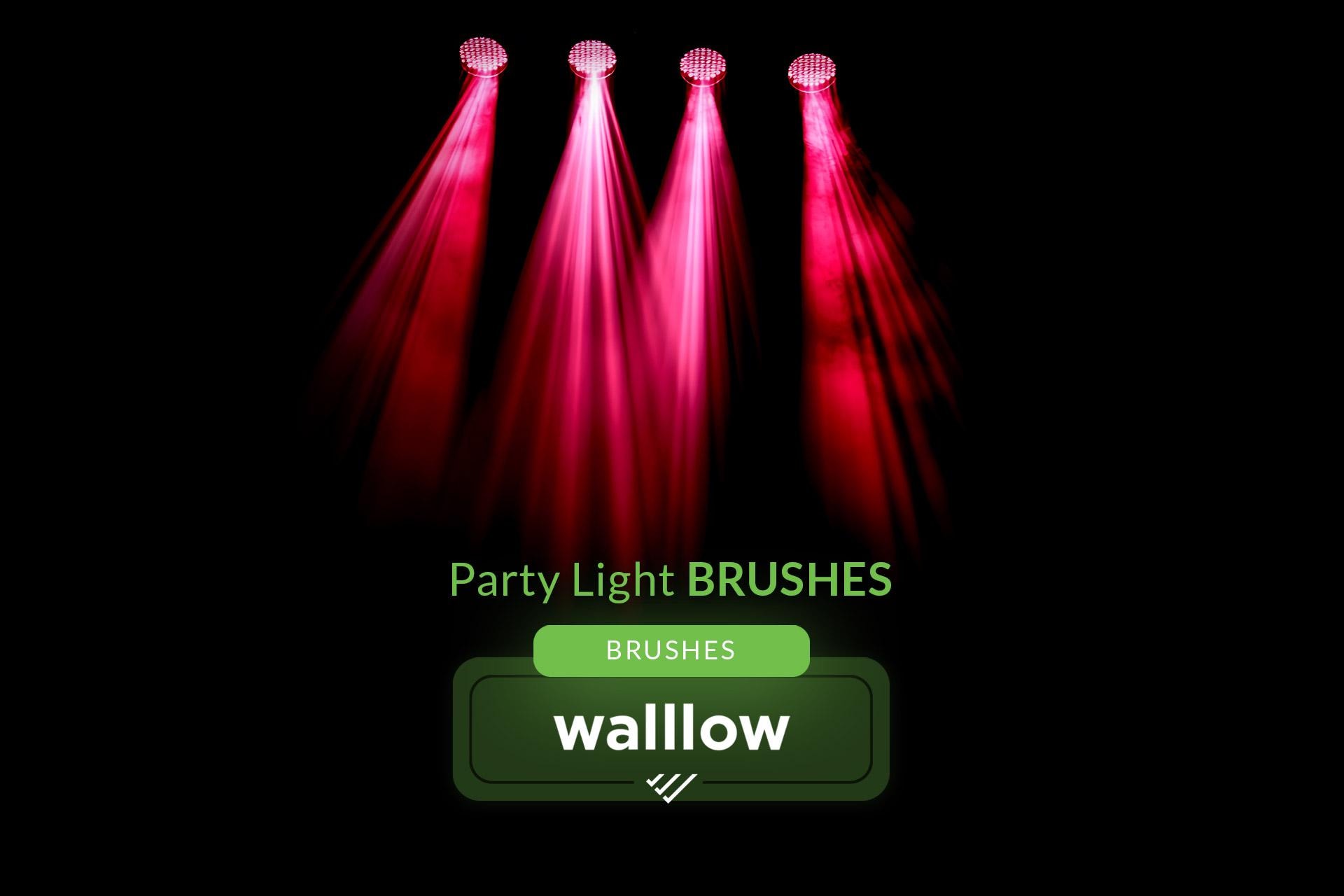 Party Lights Photoshop Brushes | Digital Brushes for Stage Lights, Spotlights, and Concert Effects | Instant digital download