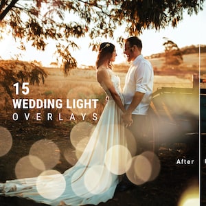 Wedding Light Photoshop Overlays, Wedding bokeh, Glow light overlays, twinkle Light background, Light leaks, sparkle lights, PNG Overlay