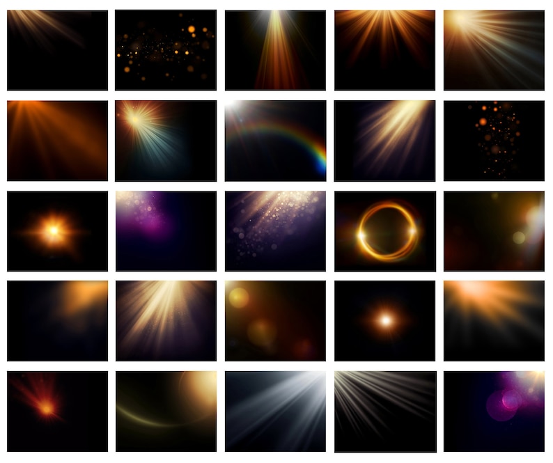Sun Overlay Vector Sun Overlay, Sunset Overlay Photoshop, Sun Flare Overlay, Digital ...