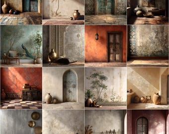 Old Master Studio Backgrounds, Persian & Arabic ethnic fine art textures digital photo backdrops for Maternity, wedding  studio photography