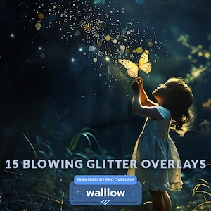 Blowing Glitter Photoshop transparent PNG Overlays Glitter sparkle confetti Photoshop overlay Gold bokeh effect Shine Magic gold dust