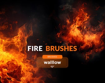 5 pinceles de fuego para edición de fotos, pinceles de fuego realistas para Photoshop, pinceles de fuego digitales, pinceles de efectos de fuego, pinceles de llamas para Photoshop
