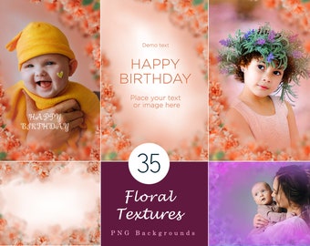 Floral Texture Background Photoshop Overlays Transparent Photo overlays Maternity floral digital backdrop overlay Flower overlays newborn