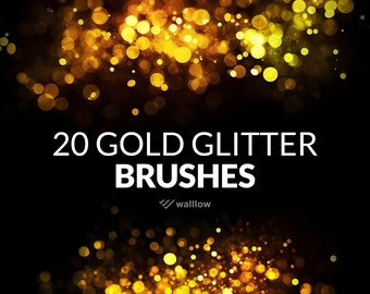 Glitter Photoshop brushes, Glitter brushes, Photoshop brush Sparkle and bokeh effect digital brushes for photo editing, photography brushes