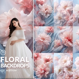 Fine Art Floral Digital Backdrops Maternity Backdrop Overlays Photography Digital Background Photoshop Textures Flower studio maternity JPG