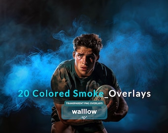 PNG Smoke Overlay Set, Colored smoke Photoshop Overlays, Smoke Backgrounds For Sports Photos, sports banners, custom posters, smoke effect