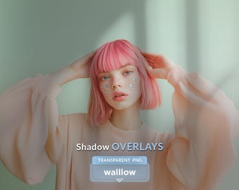Soft Window Light Shadow Overlays - Realistic Photography & Digital Design Shadows - Transparent PNG Files for Natural Light Effects