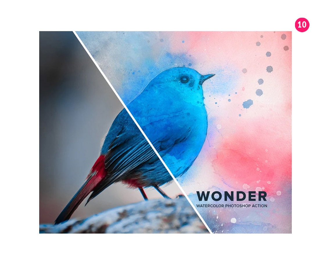 Watercolor Photoshop Action Bundle, Photoshop Watercolor Effect ...
