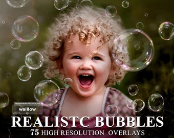 Bubble overlays, Realistic soap bubble overlay, floating bubbles, Blowing bubbles, Bubble overlay photoshop, overlay, Rainbow bubble overlay