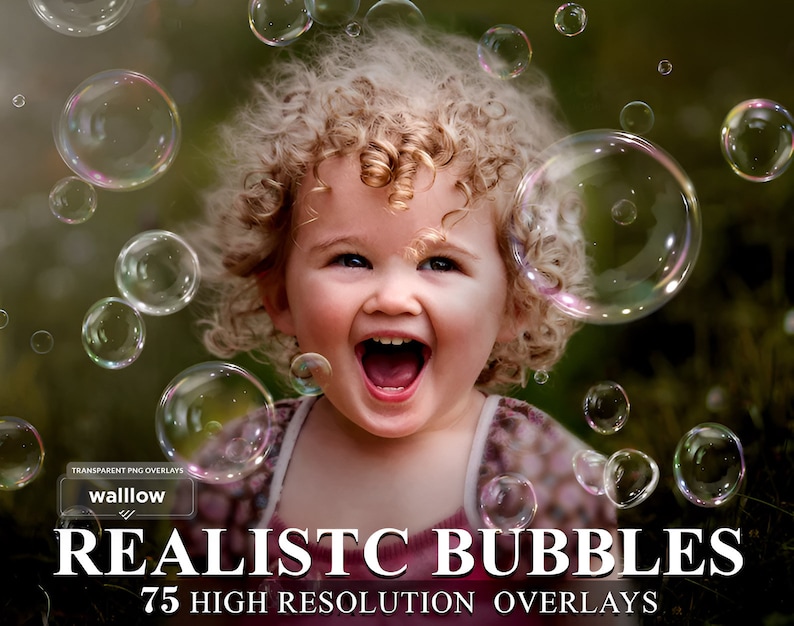 Bubble overlays, Realistic soap bubble overlay, floating bubbles, Blowing bubbles, Bubble overlay photoshop, overlay, Rainbow bubble overlay image 1