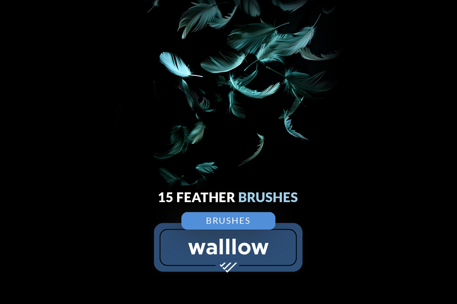 Feather Photoshop brushes, Falling Feathers for Photo Editing, Floating Feather digital effect brush set, photoshop composite for photo edit