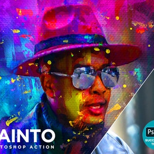 リアルな油絵の Photoshop アクション | 写真からアート効果を作成 | Painto デジタル アート ツール | 写真から水彩画を作成