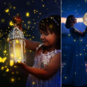 75 Firefly Butterfly Photoshop Overlays Gold Shine photo Overlay Magic Fireflies Gold Particles magical glitter digital Photography overlay