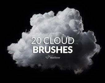 Clouds brushes, Photoshop brushes clouds, Digital clouds, cloud Photoshop Realistic cloud brushes kit for photographers, atmospheric brushes